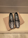 Louis Vuitton Dark Gray Monogram Bow Loafers — hero