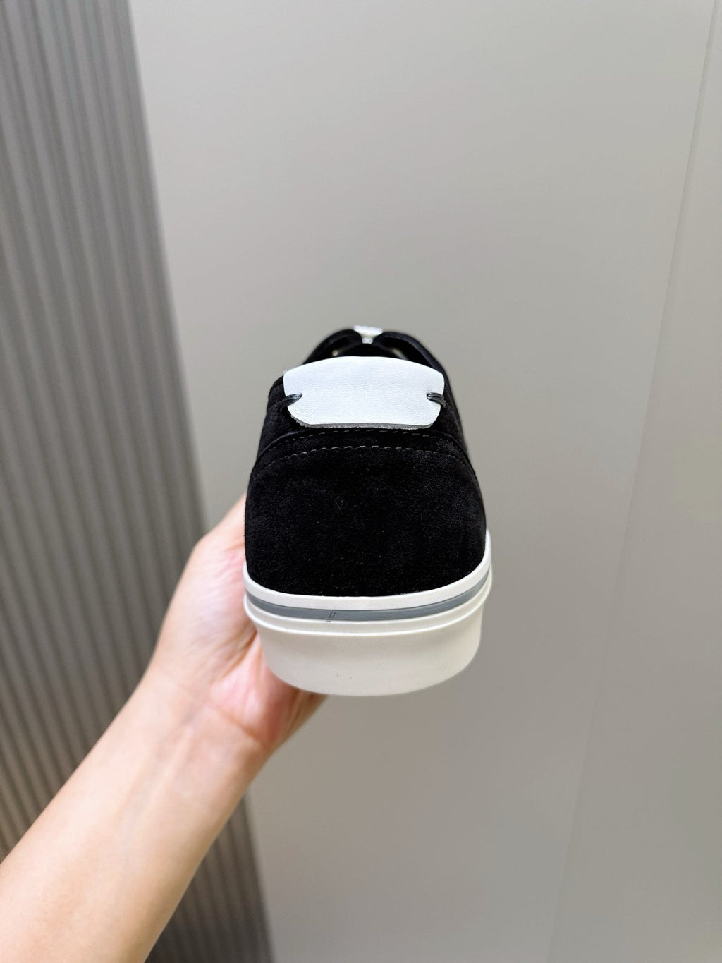 Brunello Cucinelli Black Suede Sneakers — back