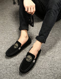 Versace Black Gold Emblem Loafers — hero