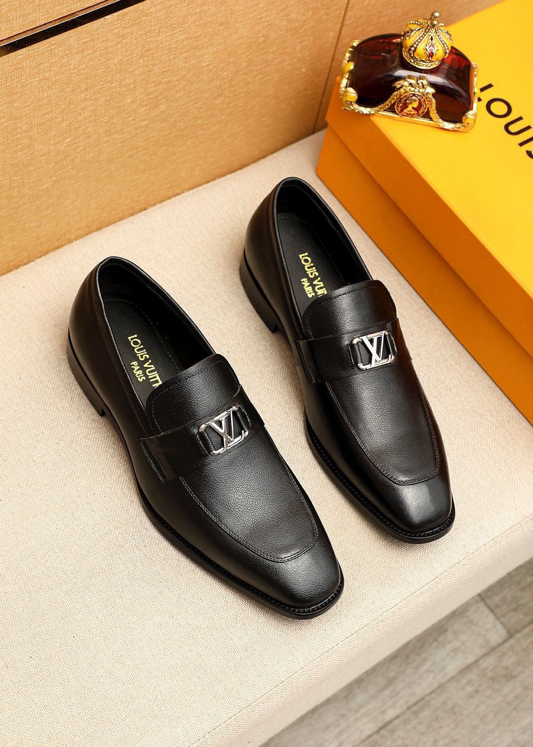 Louis Vuitton Black Hardware Loafers — hero