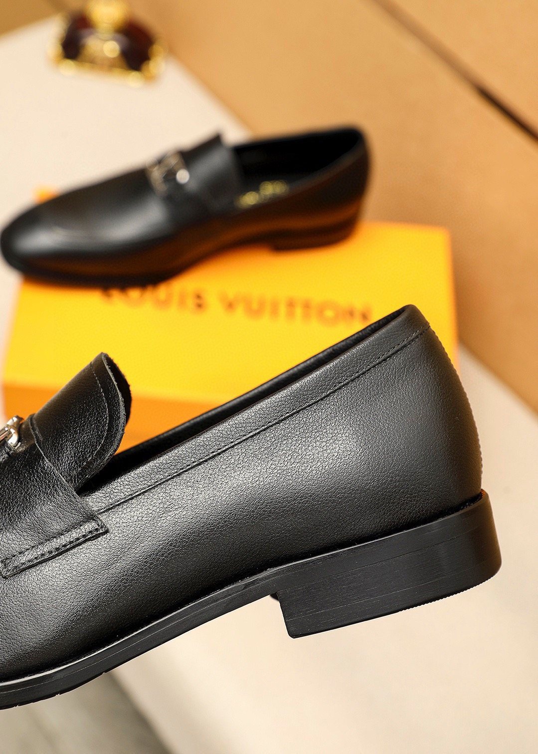 Louis Vuitton Black Hardware Loafers — detail
