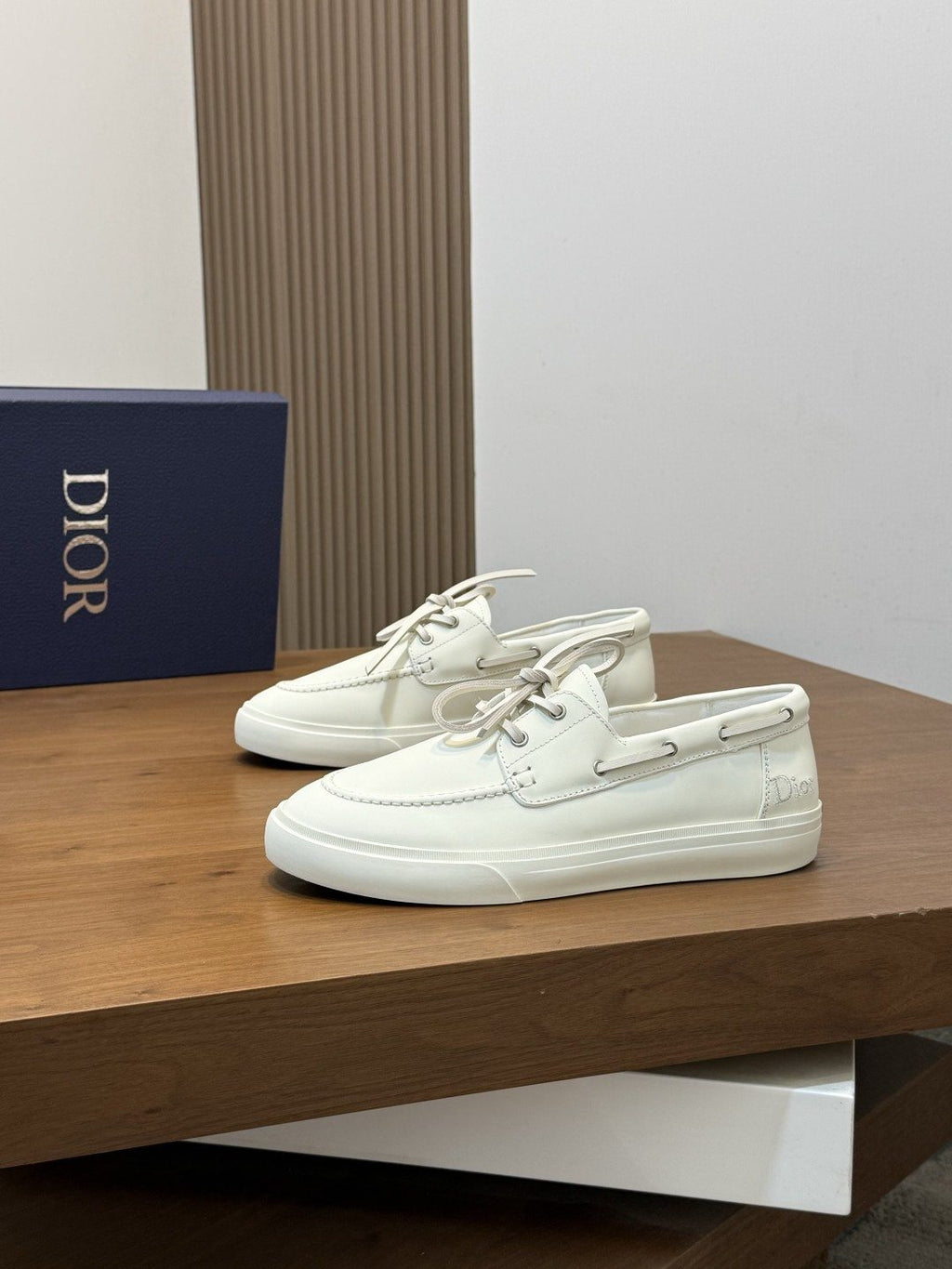 Dior Contrast-Trim Lace-Up Casual Shoes — front