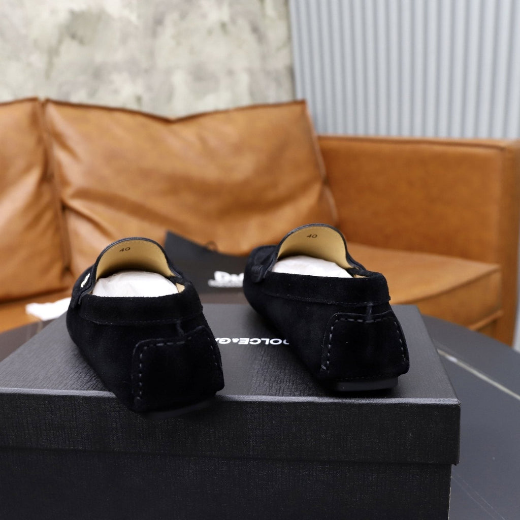 Dolce & Gabbana Men's Leather Penny Loafers — back