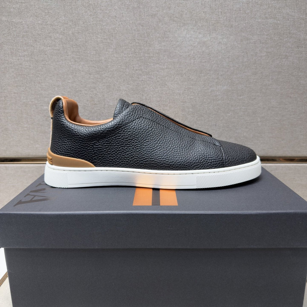 ZEGNA Textured Low-Top Sneakers — front