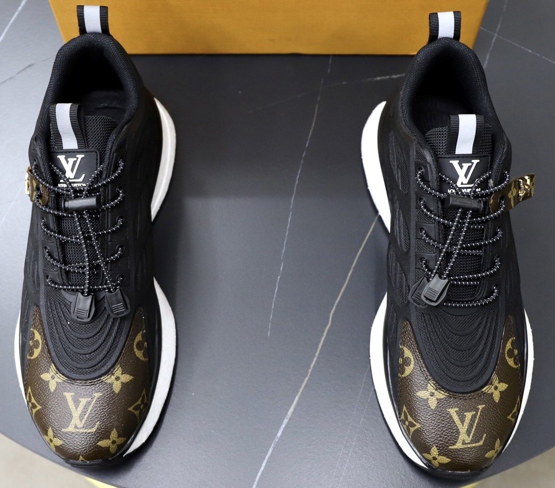 Louis Vuitton Men's Monogram Panel Sneakers — front