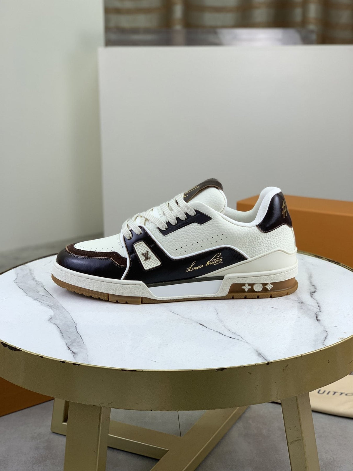 Louis Vuitton Panel-Trim Low-Top Sneakers — side